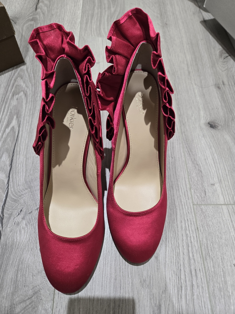 Botkier Fuchsia Ruffle Satin Pumps